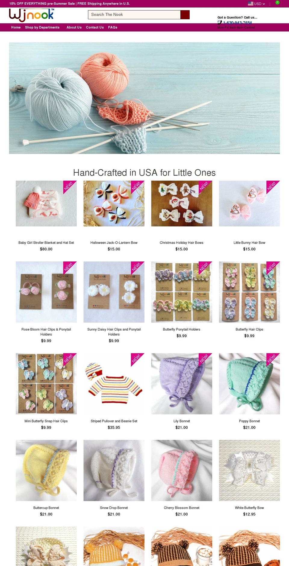 wjnook.com shopify website screenshot