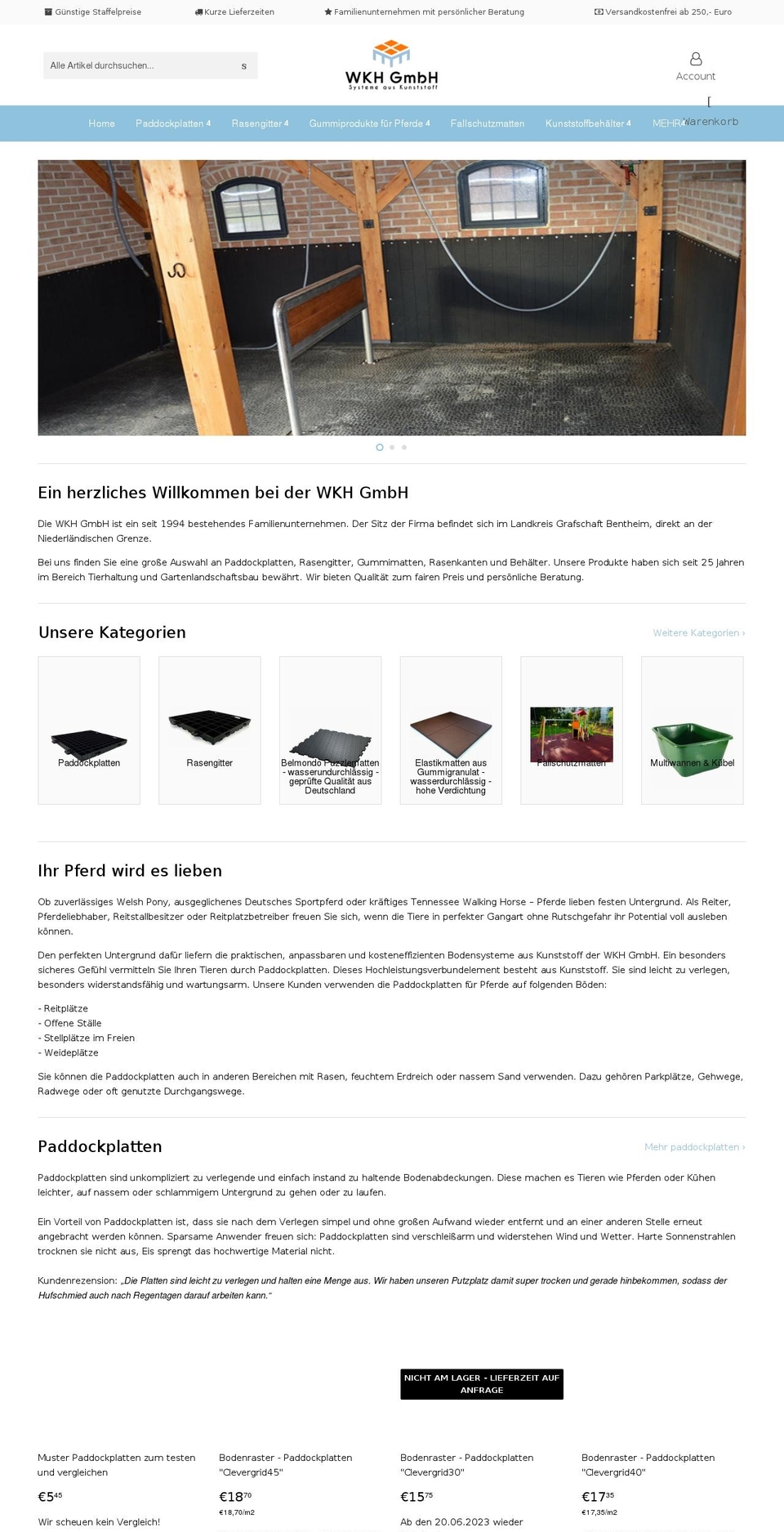 wkh-gmbh.de shopify website screenshot