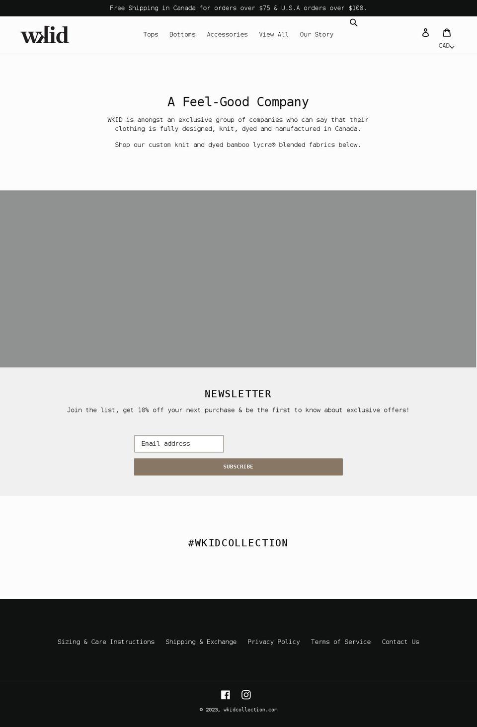 wkidcollection.com shopify website screenshot