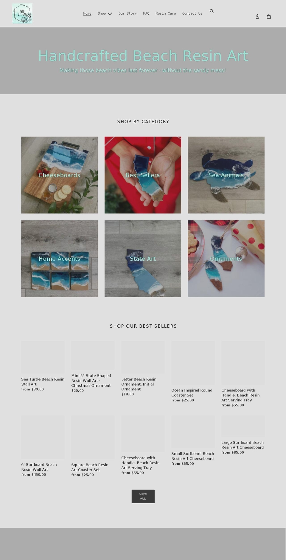 wlbdesigns.com shopify website screenshot