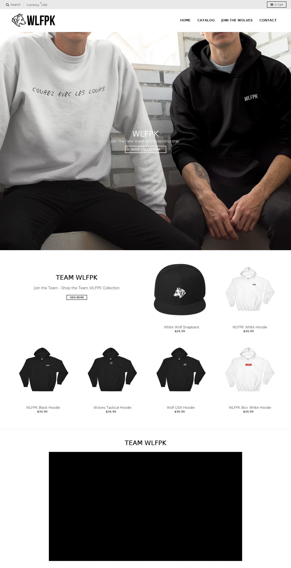 wlfpk.co shopify website screenshot