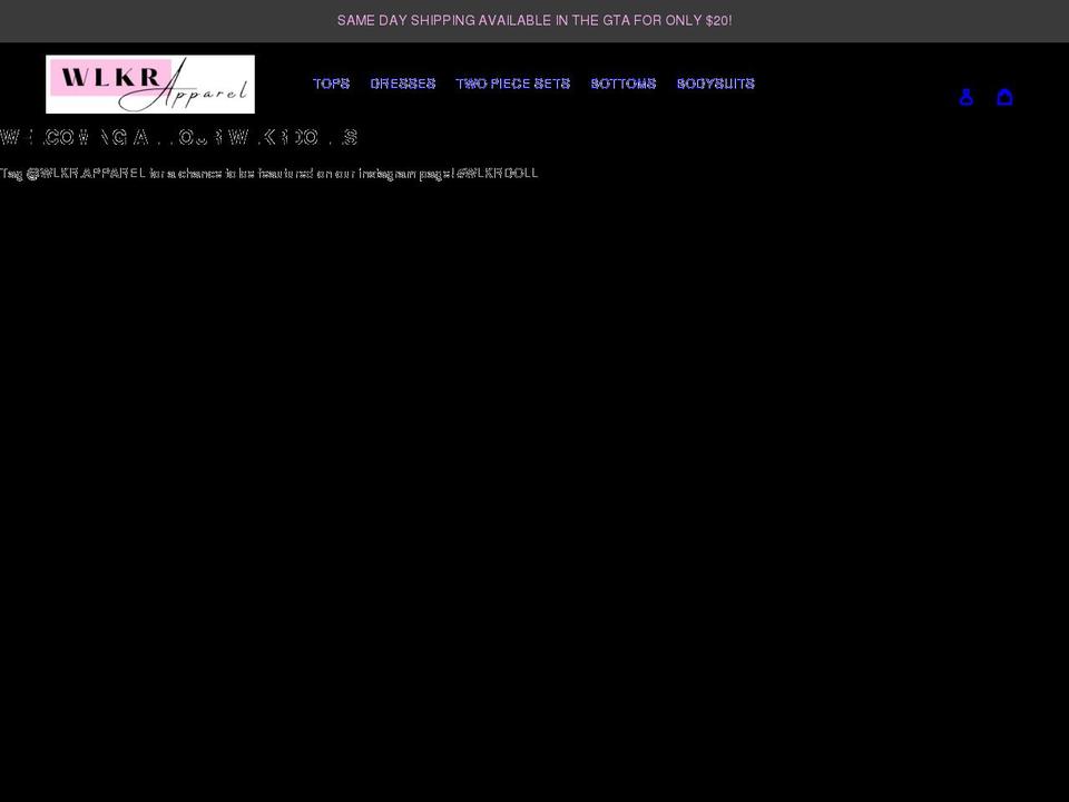 wlkrapparel.com shopify website screenshot