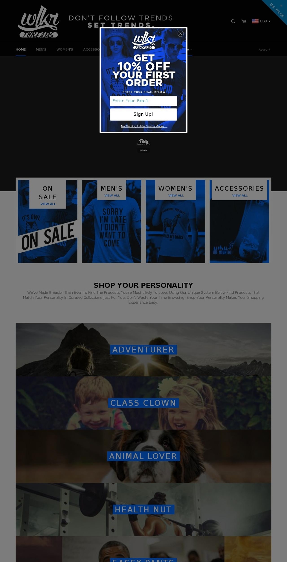 wlkrthreads.com shopify website screenshot