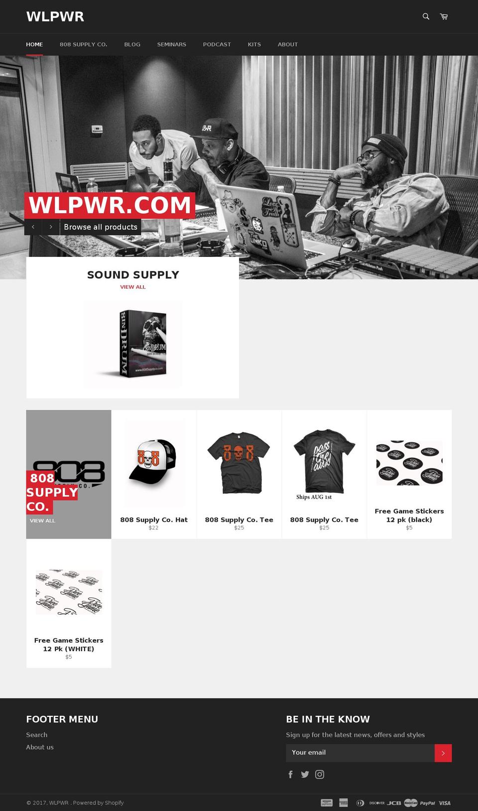 wlpwr.com shopify website screenshot