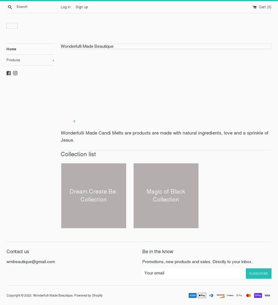 wmbeautique.com shopify website screenshot