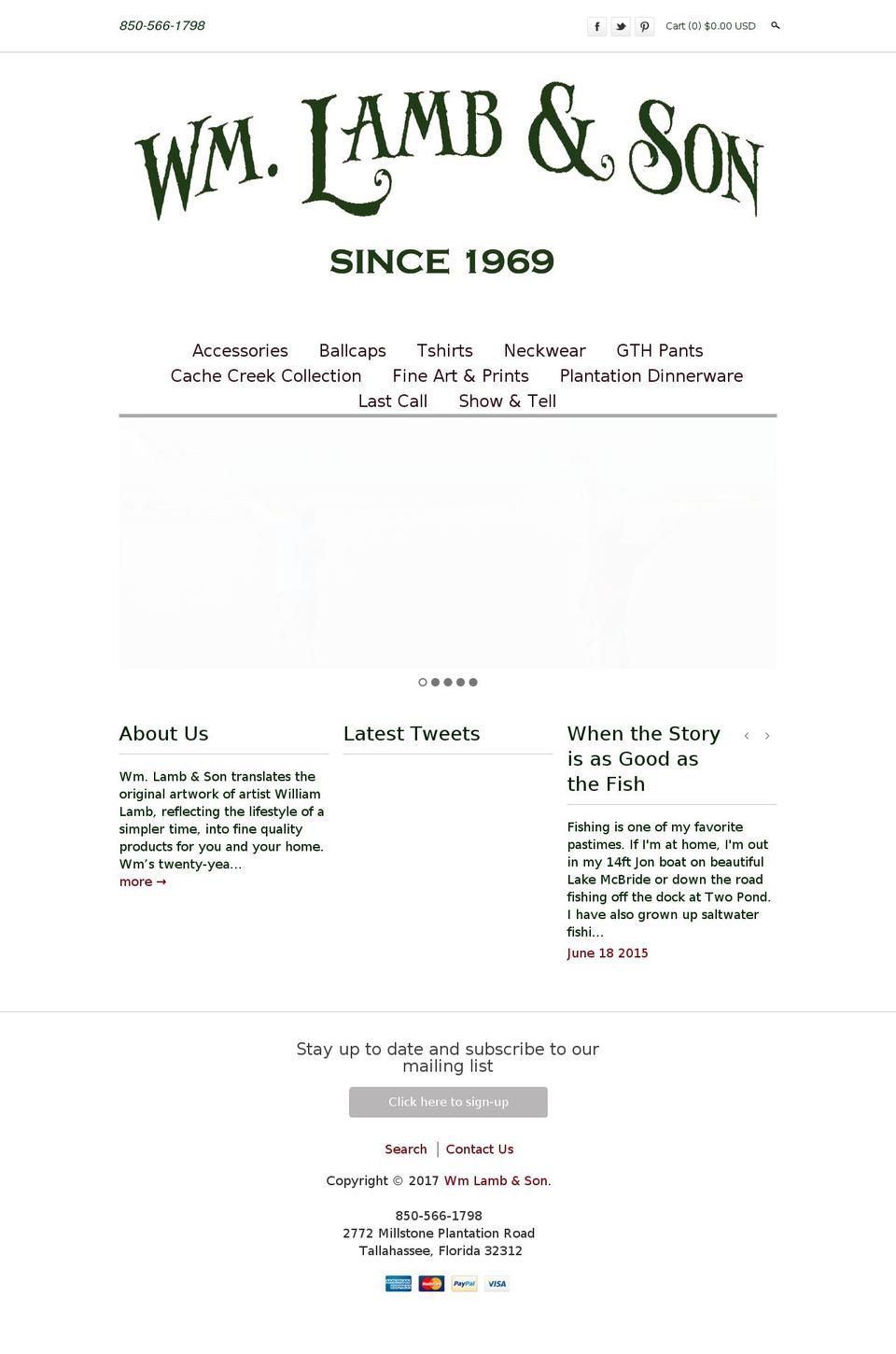 wmlambandson.com shopify website screenshot