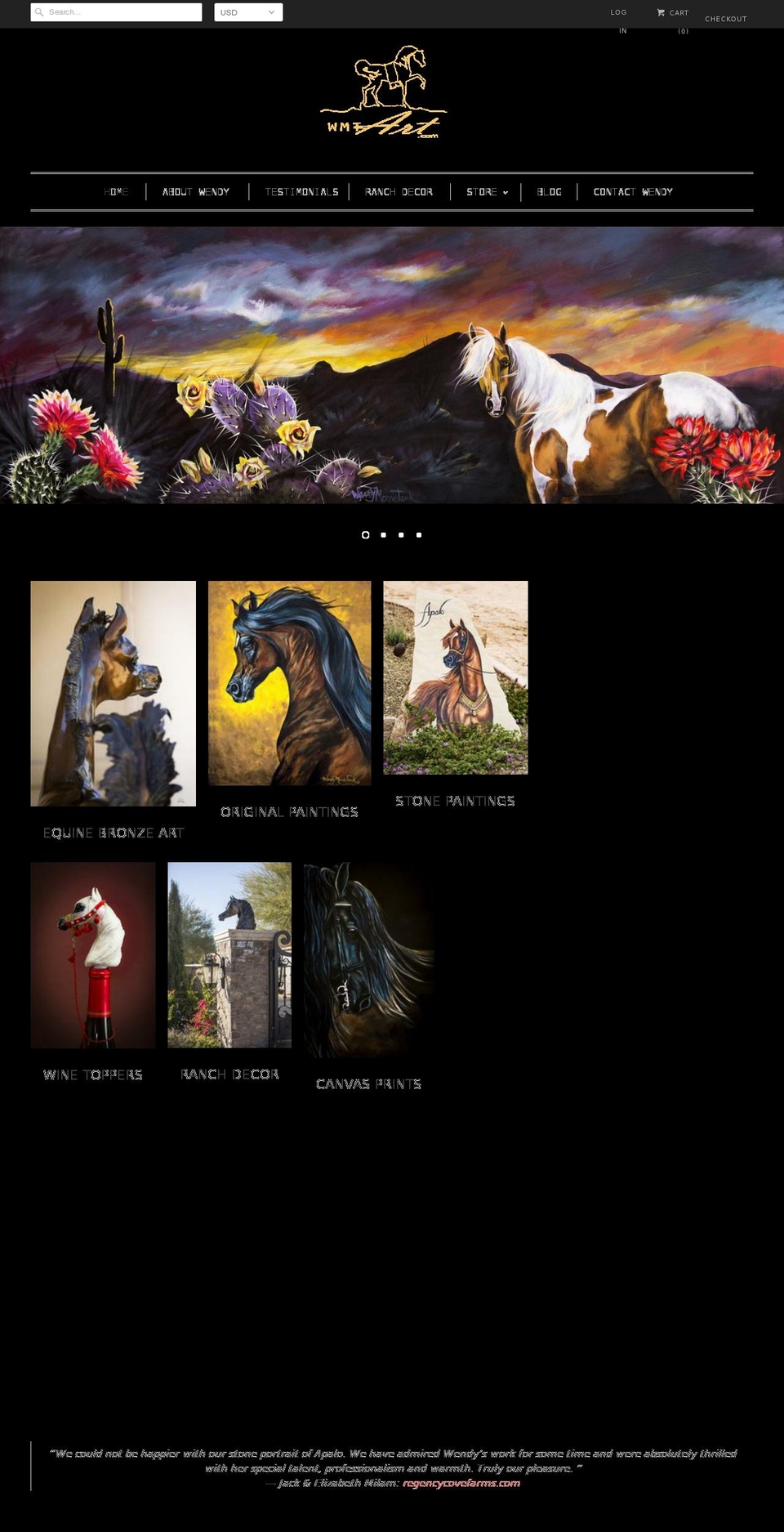 wmtart.com shopify website screenshot