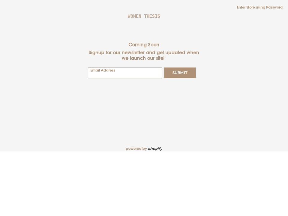 wmthesis.com shopify website screenshot