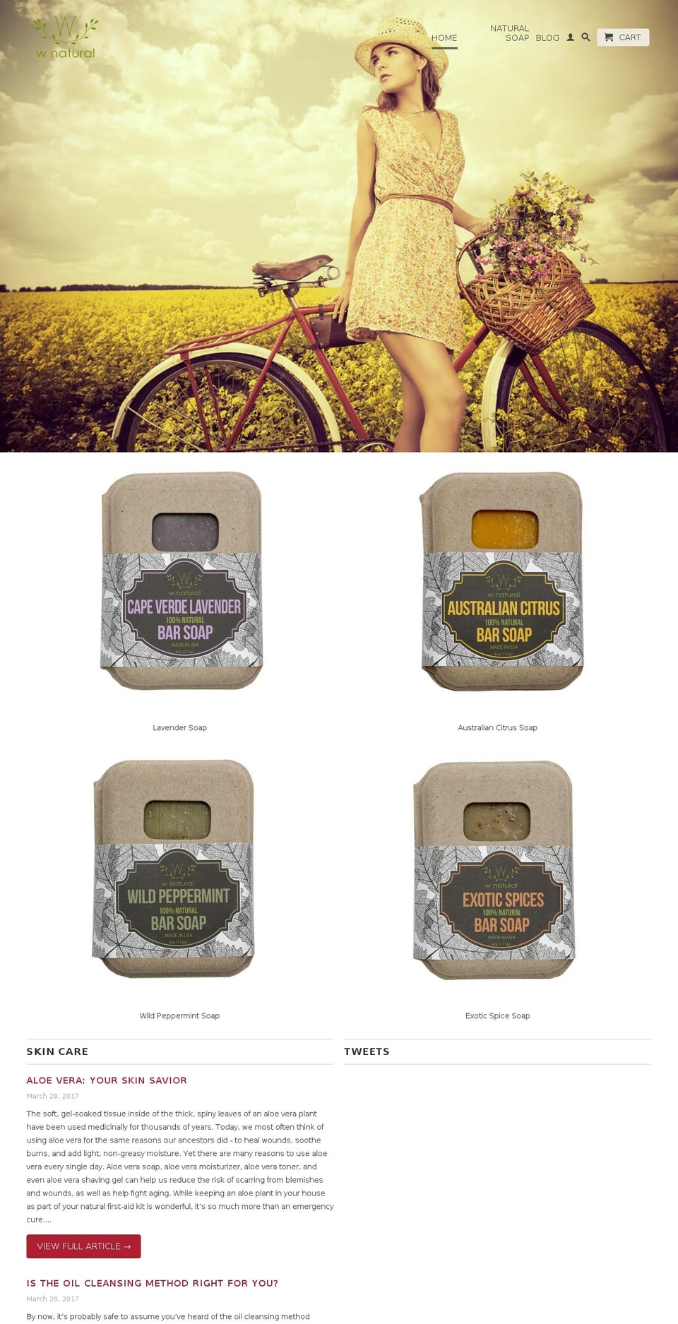 wnatural.com shopify website screenshot