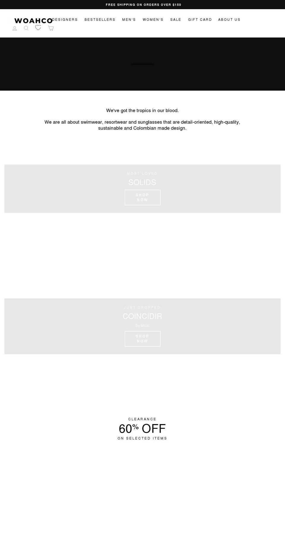 woahstore.com shopify website screenshot