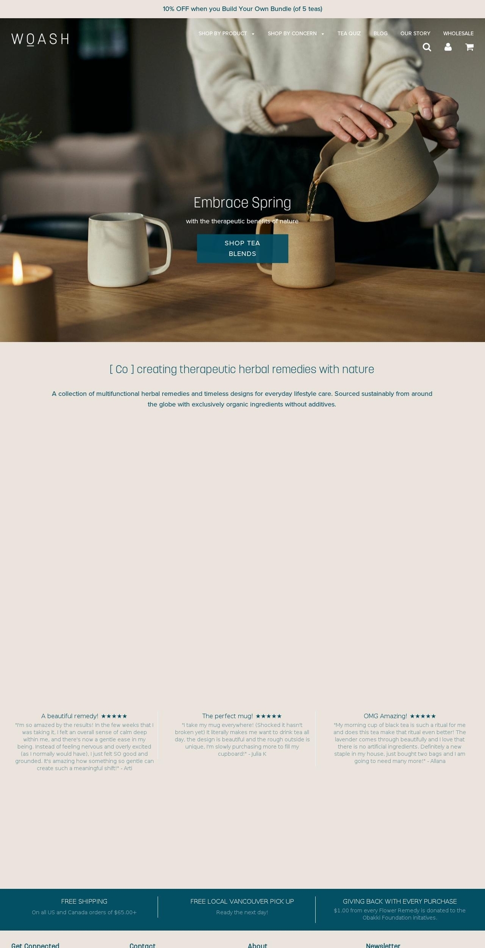 woashwellness.com shopify website screenshot