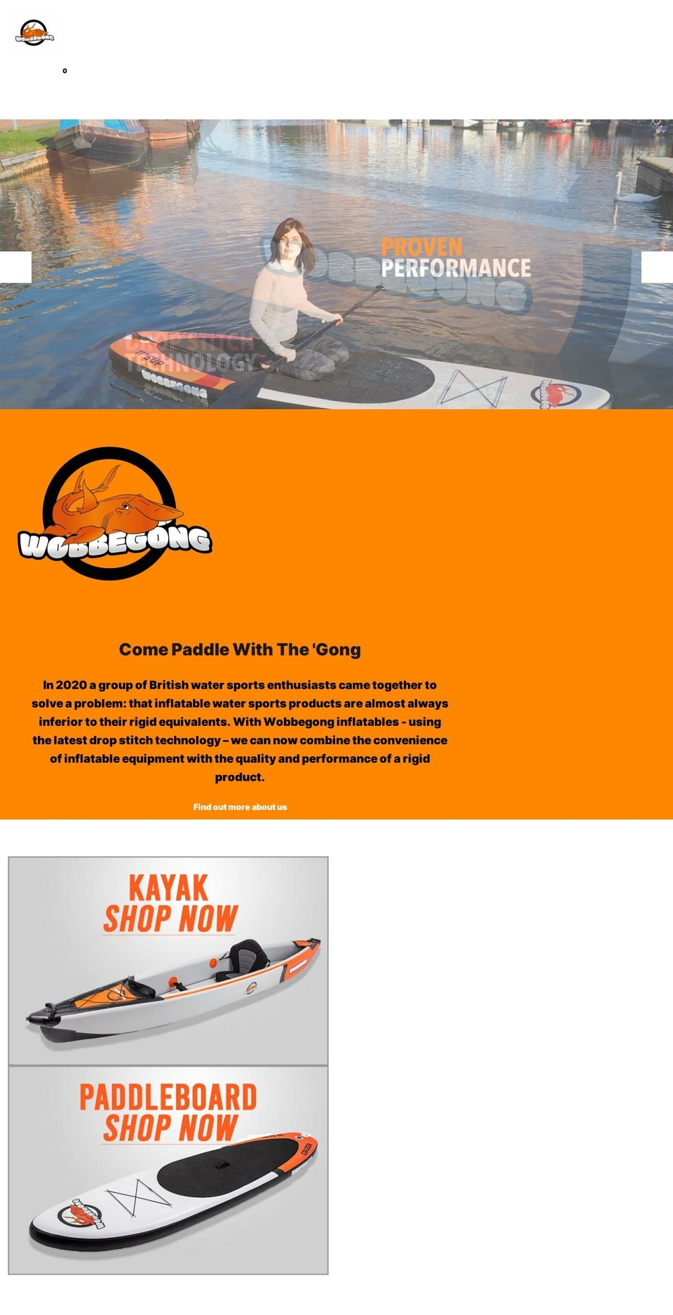 wobbegongwatersports.com shopify website screenshot