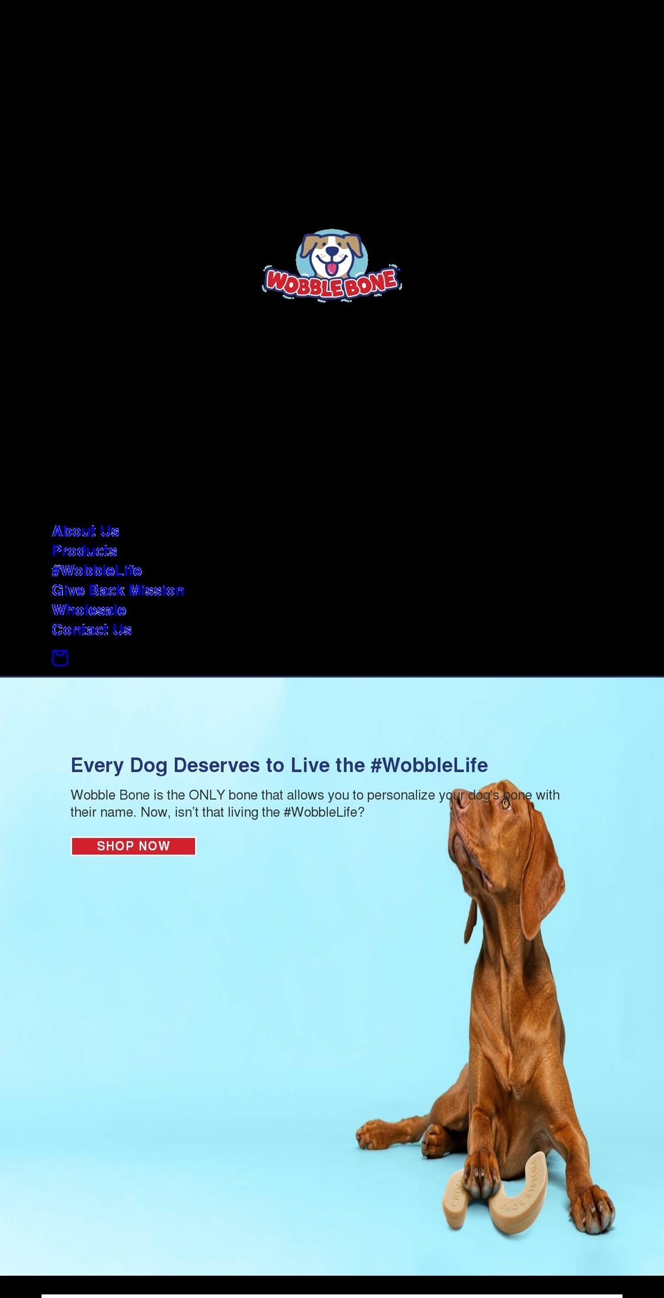 wobblebone.com shopify website screenshot