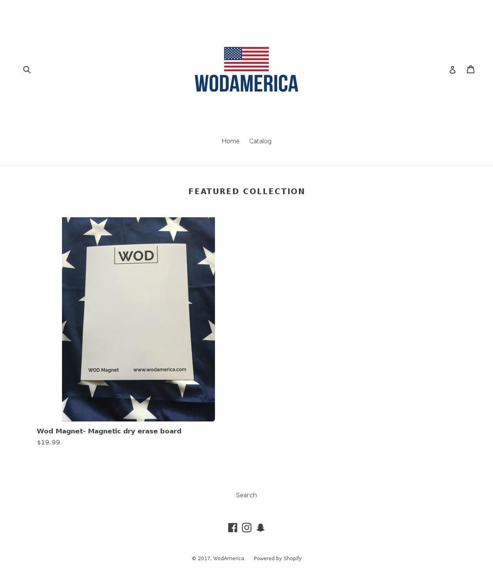 wodamerica.com shopify website screenshot