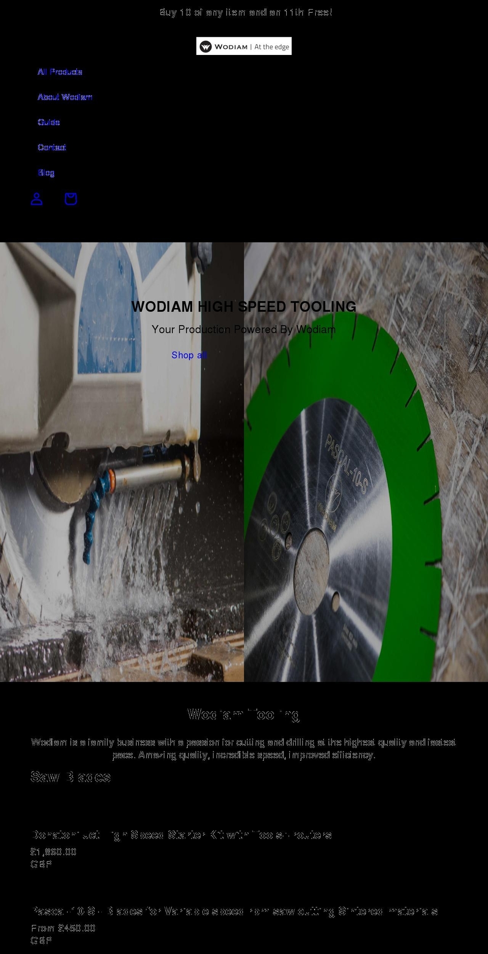 wodiam.co.uk shopify website screenshot