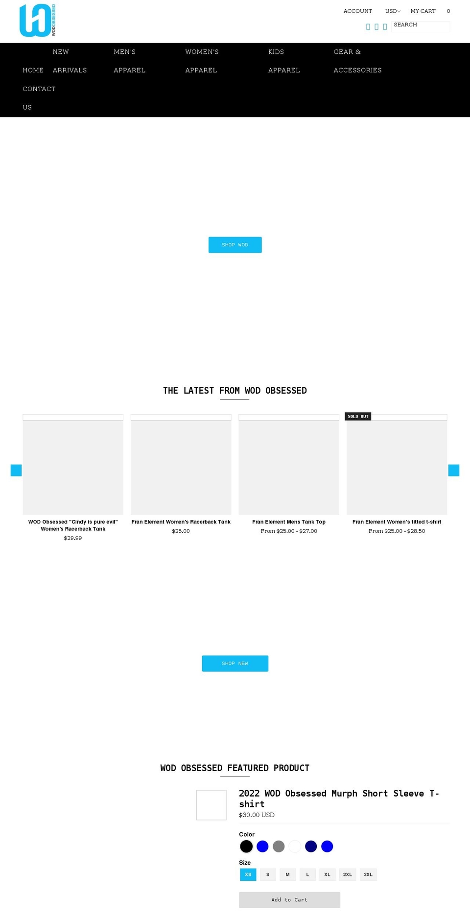 wodobsessed.com shopify website screenshot