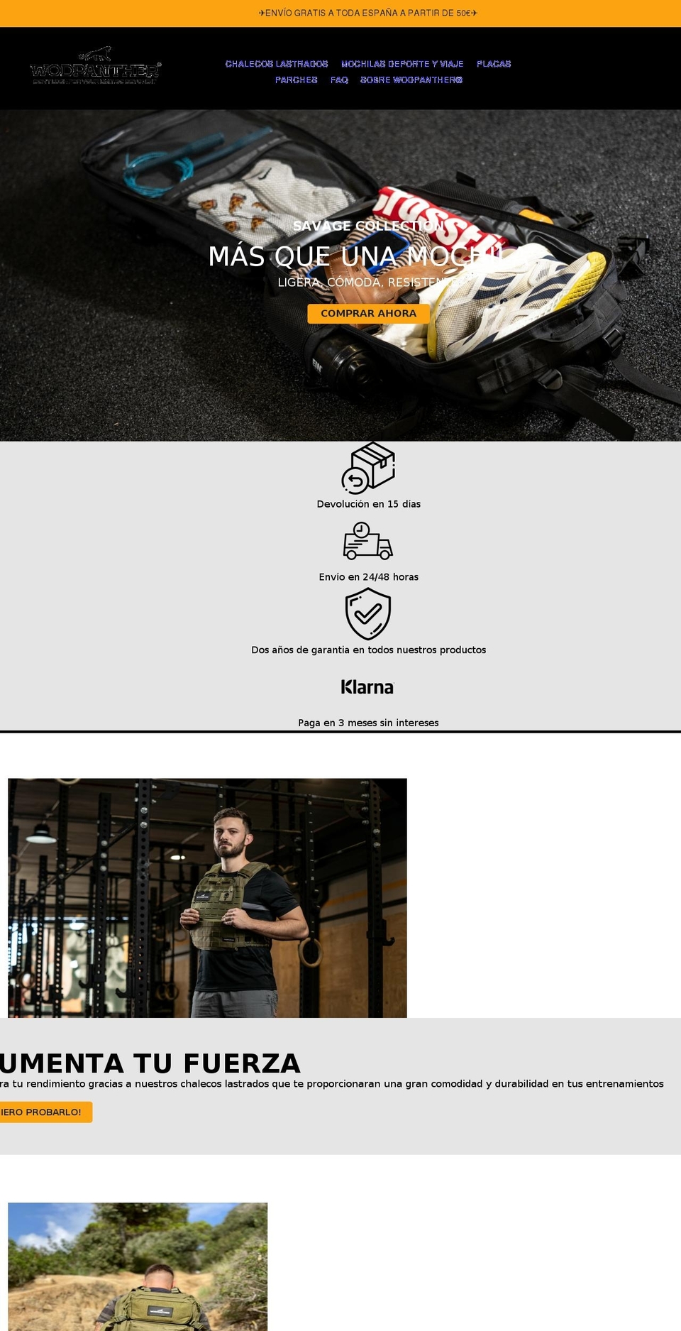 wodpanther.com shopify website screenshot