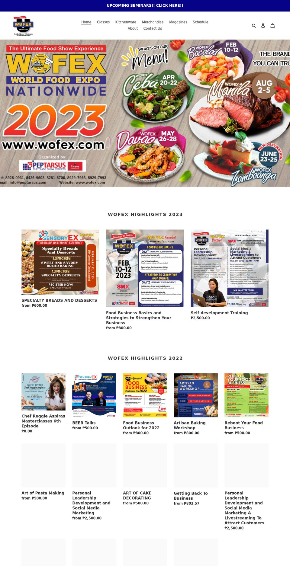 wofexu.com shopify website screenshot