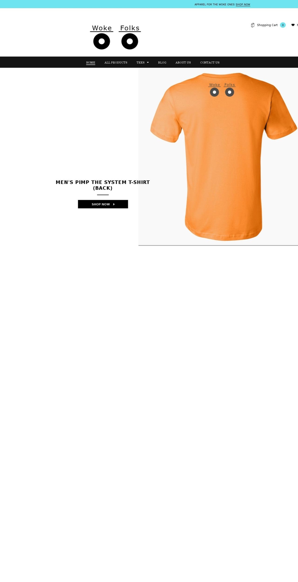 wokefolks.com shopify website screenshot