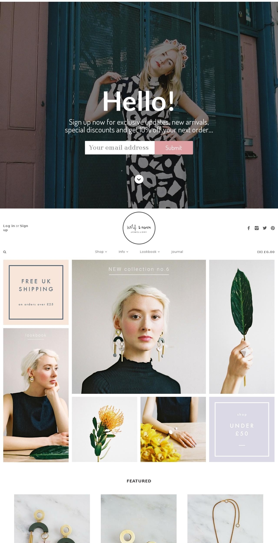Baseline Shopify theme site example wolf-and-moon.com
