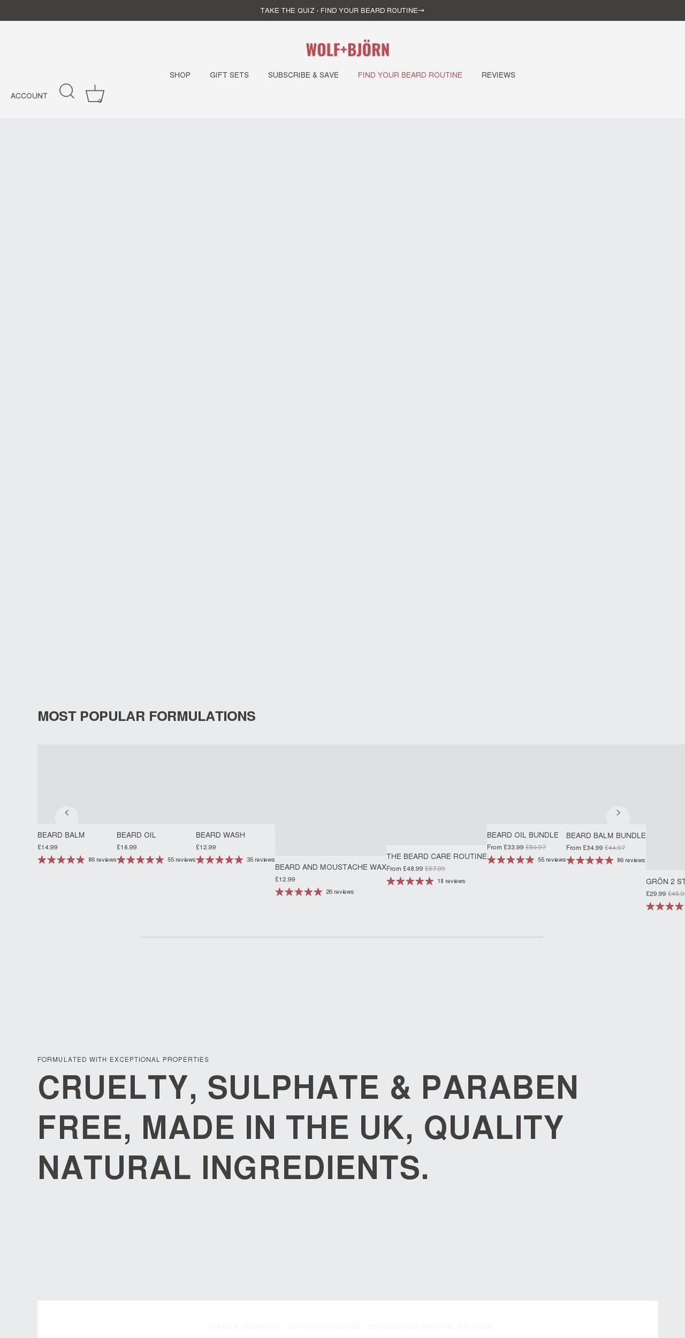 wolfandbjorn.com shopify website screenshot