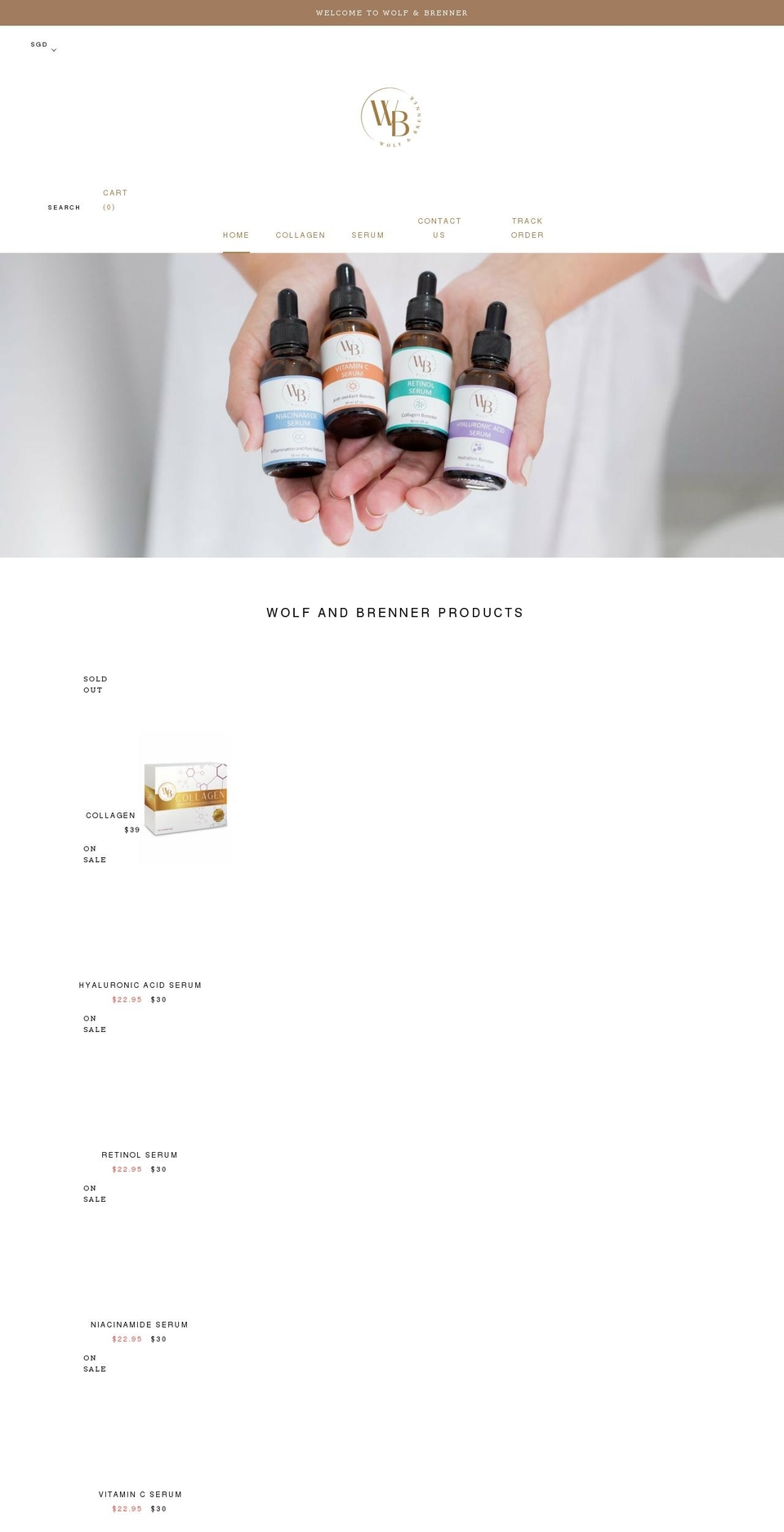 wolfandbrenner.com shopify website screenshot