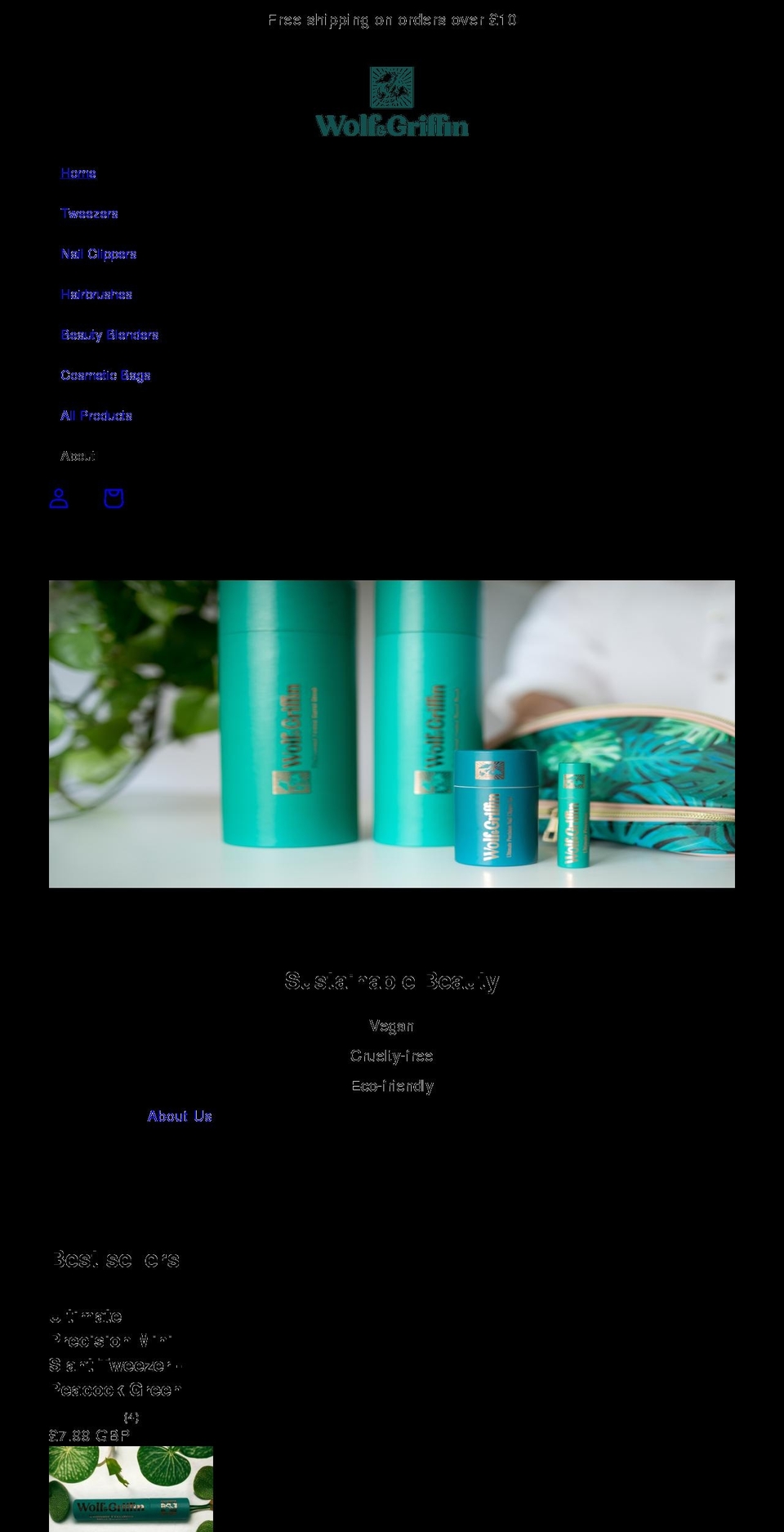 wolfandgriffin.com shopify website screenshot