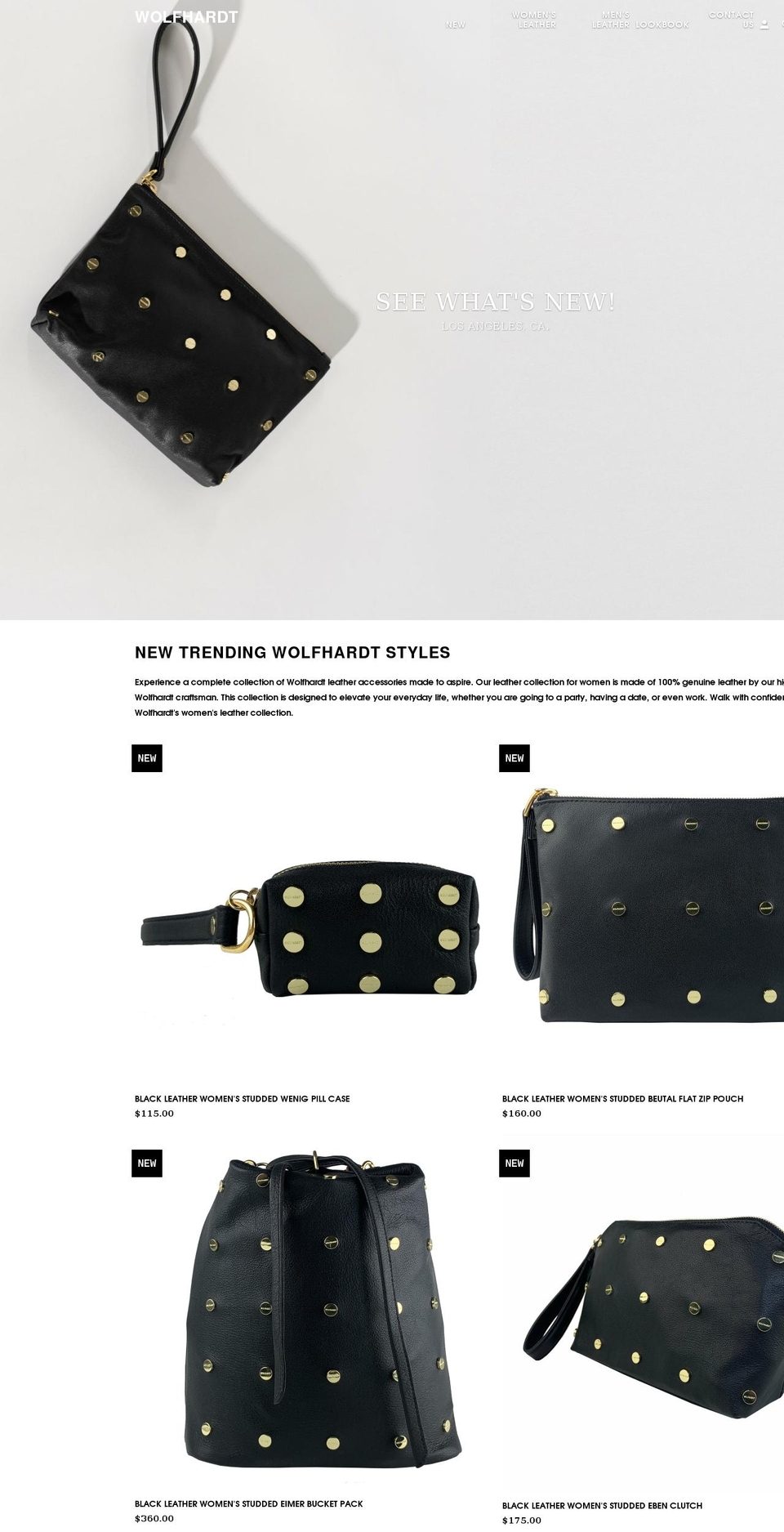 wolfhardt.com shopify website screenshot