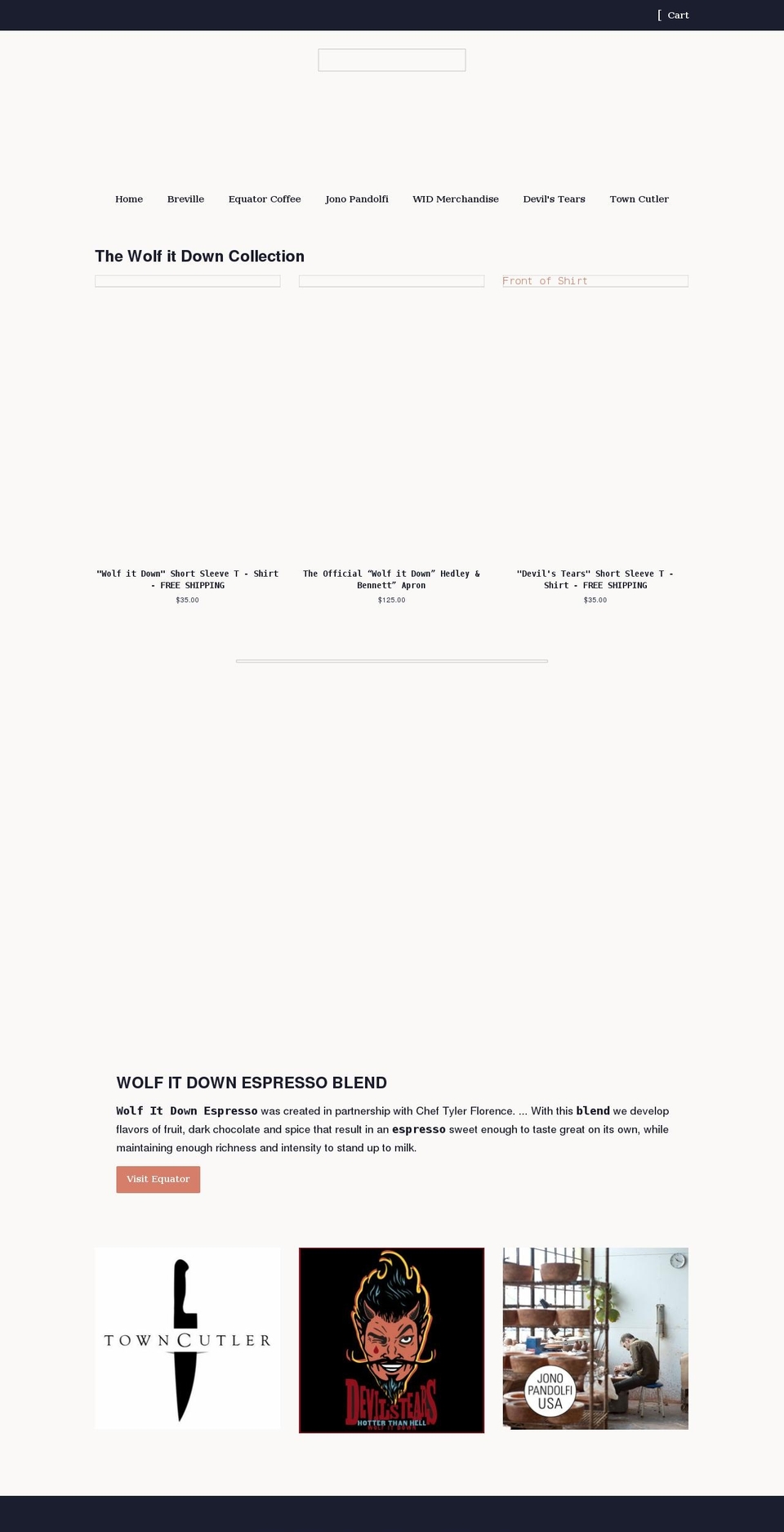 wolfitdownshop.com shopify website screenshot