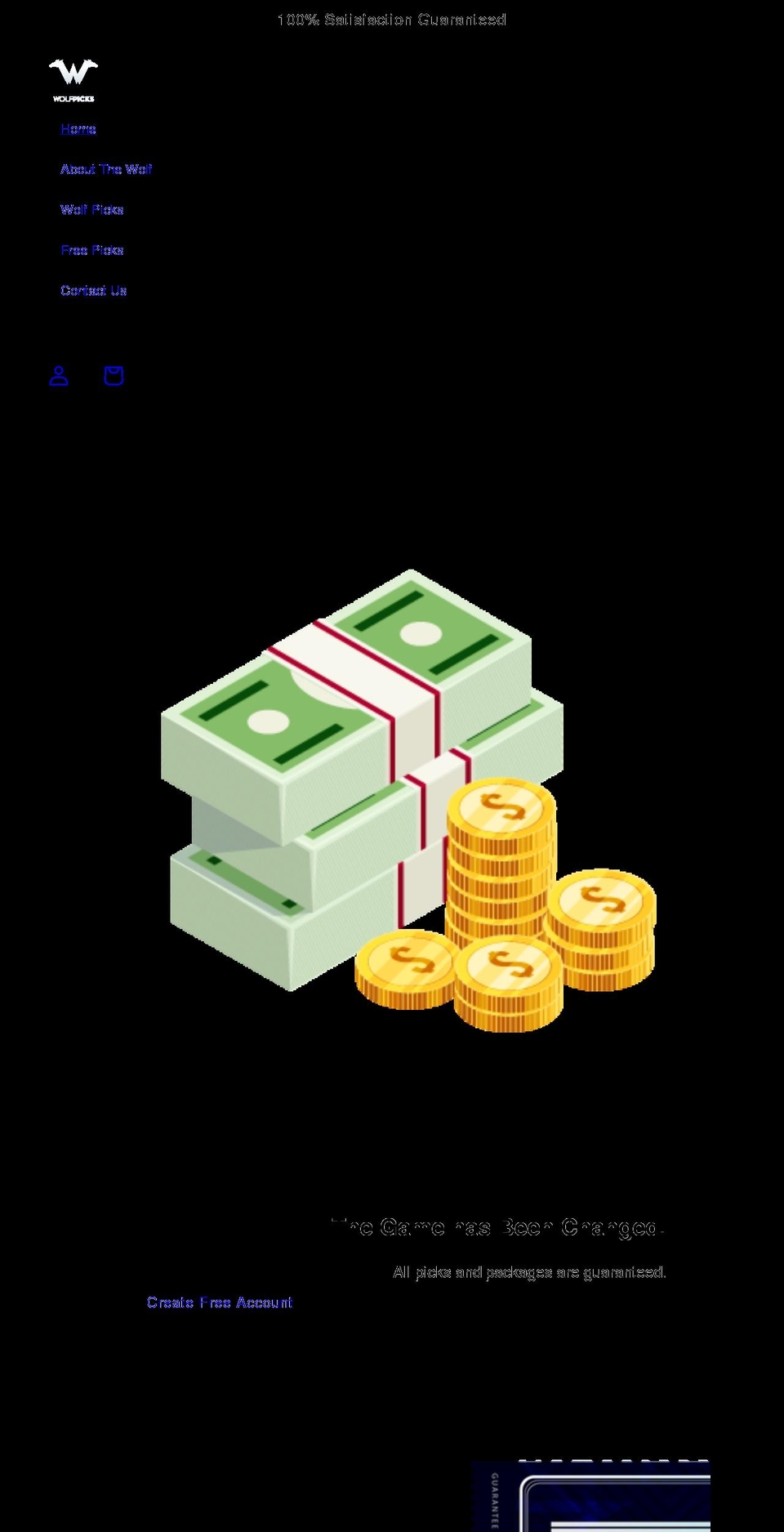 wolfpicks.com shopify website screenshot