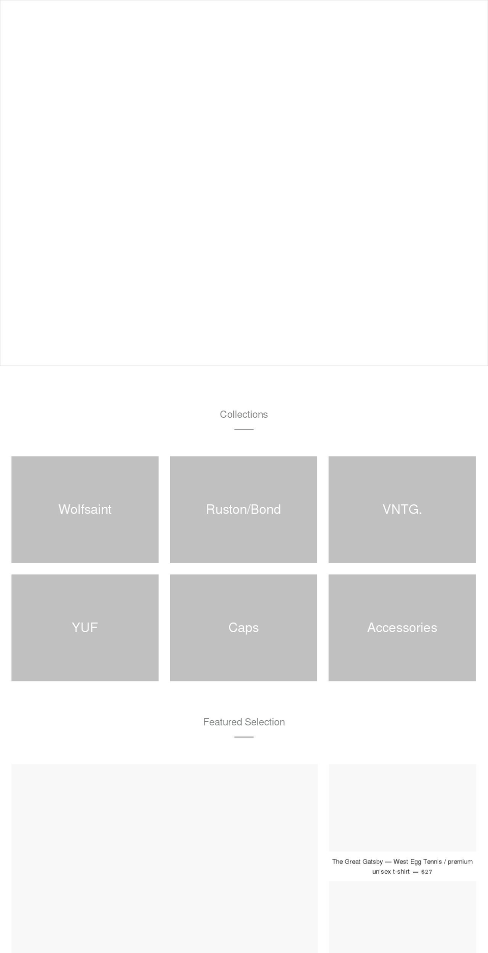 wolfsaint.net shopify website screenshot
