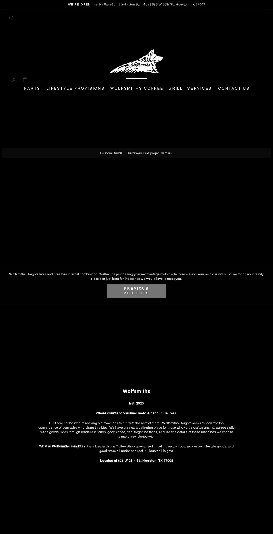 wolfsmithsheights.com shopify website screenshot