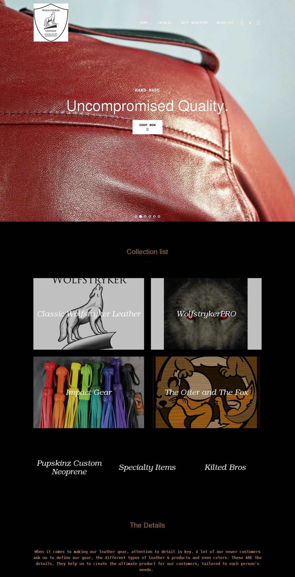 wolfstryker.shop shopify website screenshot
