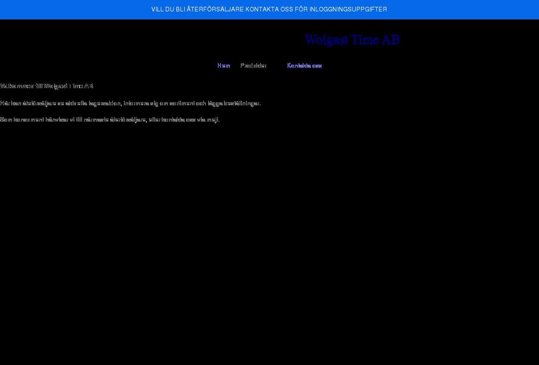 wolgast-time.se shopify website screenshot