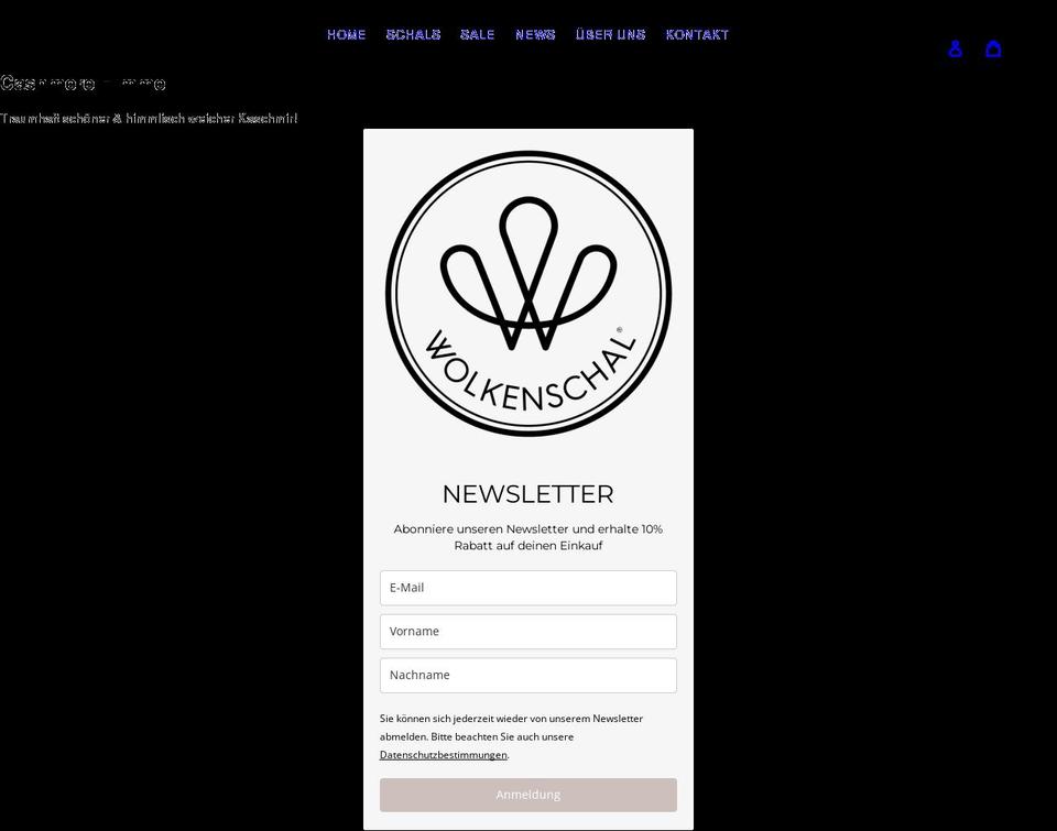 wolkenschal.de shopify website screenshot