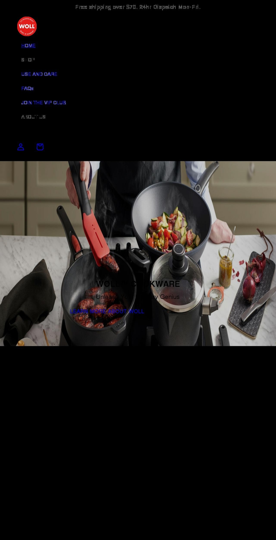 wollcookware.co.nz shopify website screenshot