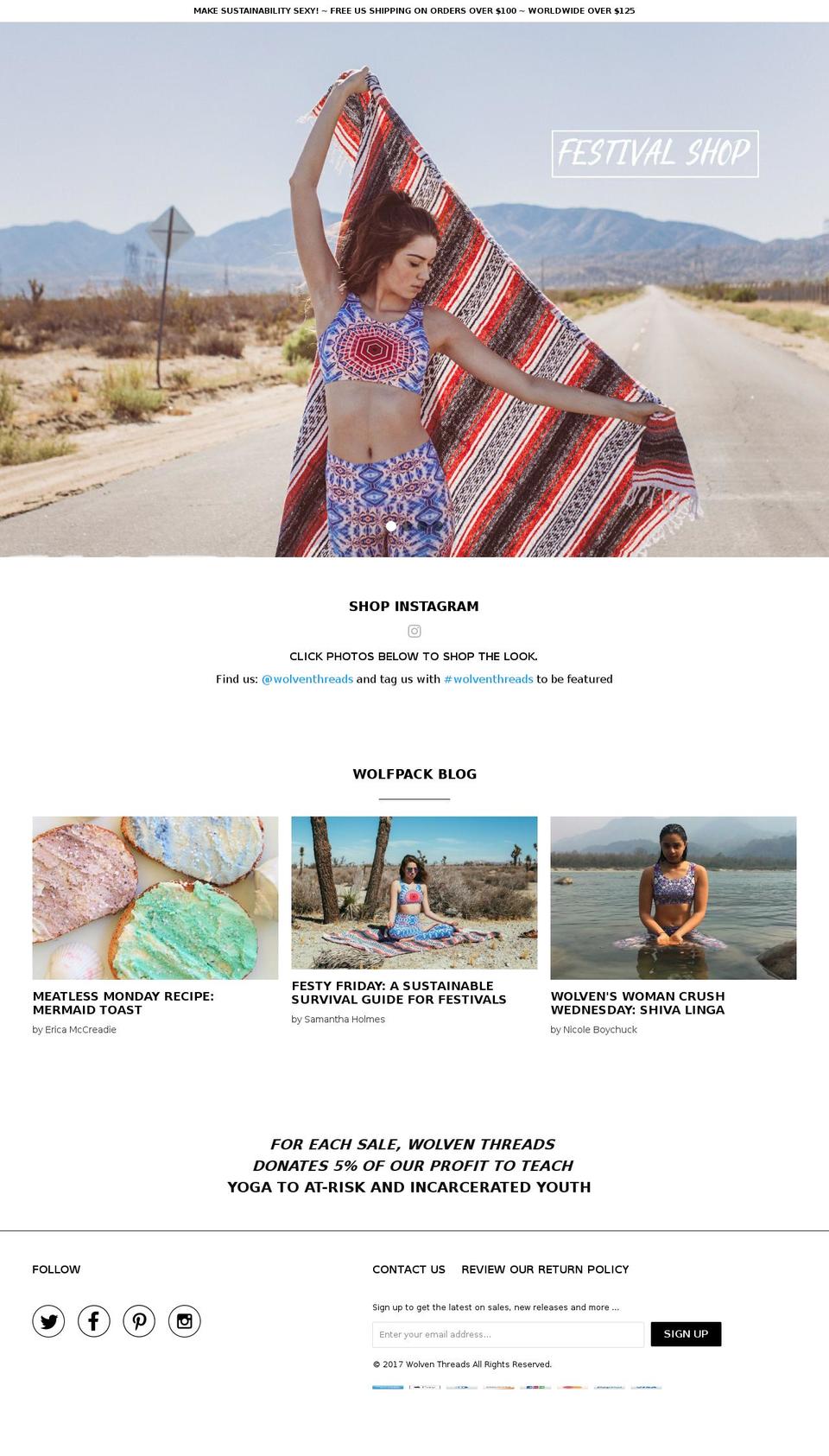 wolventhreads.com shopify website screenshot