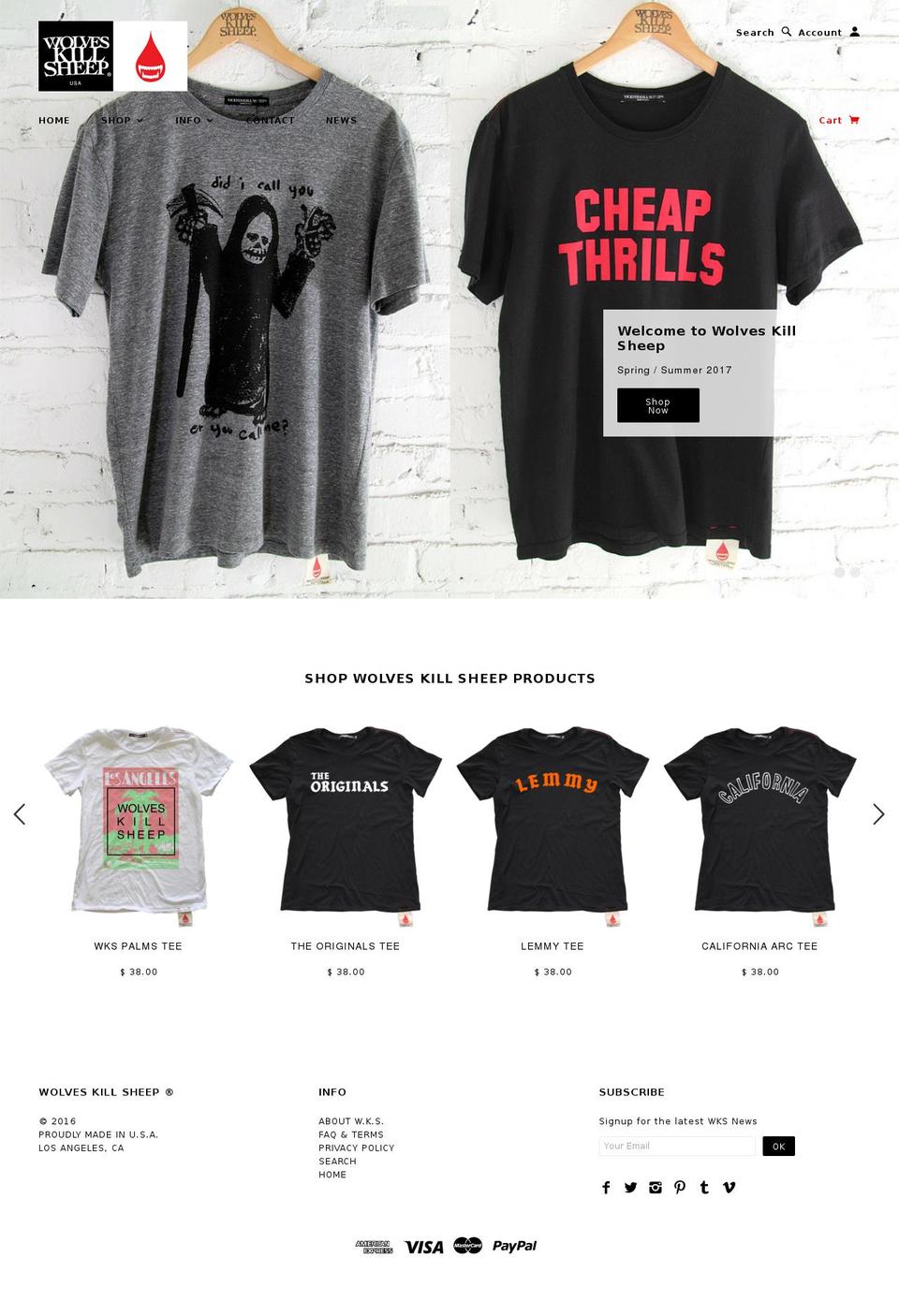 wolveskillsheep.com shopify website screenshot