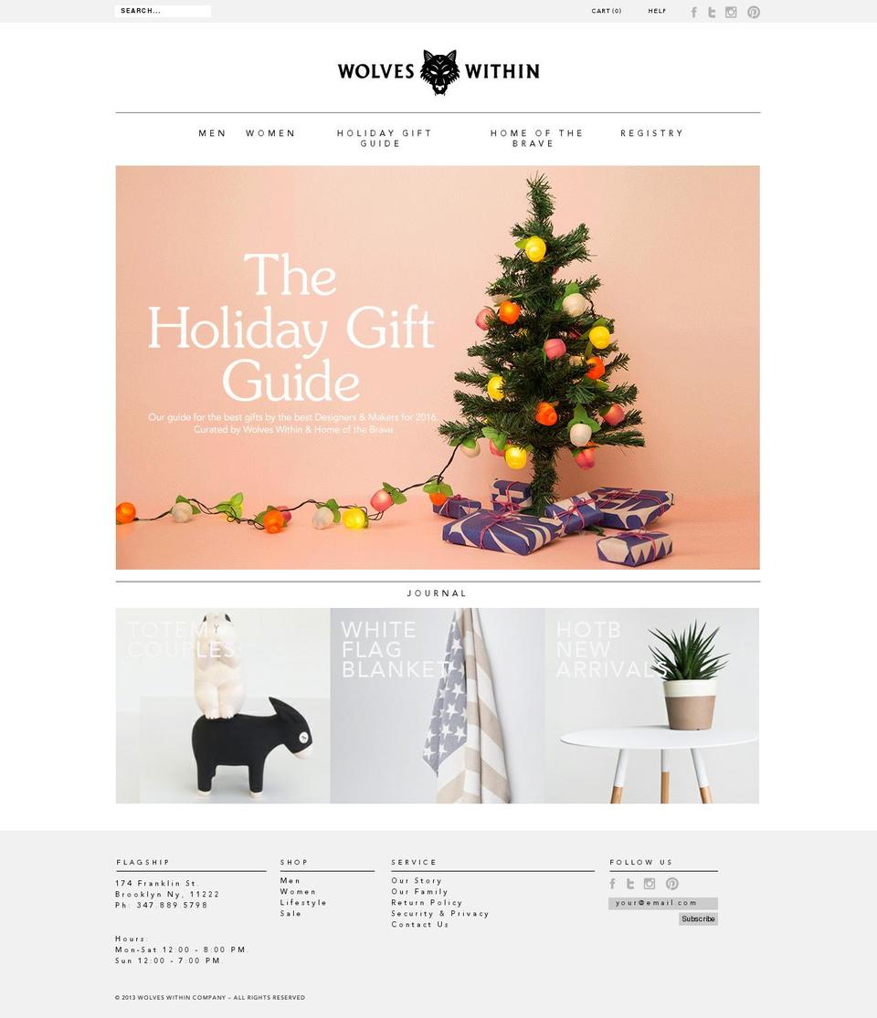 raisedbywolves Shopify theme site example wolveswithin.com