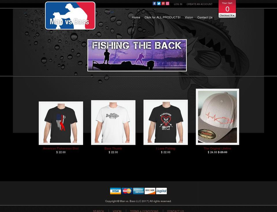 Threadify Shopify theme site example womanvsbass.com