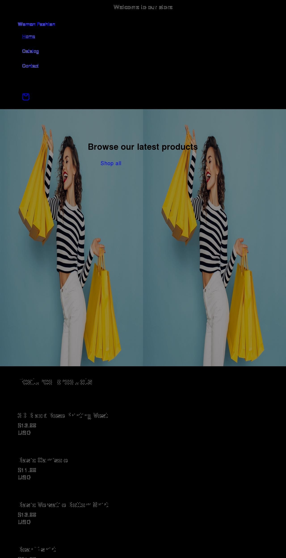 womenfashion.com shopify website screenshot