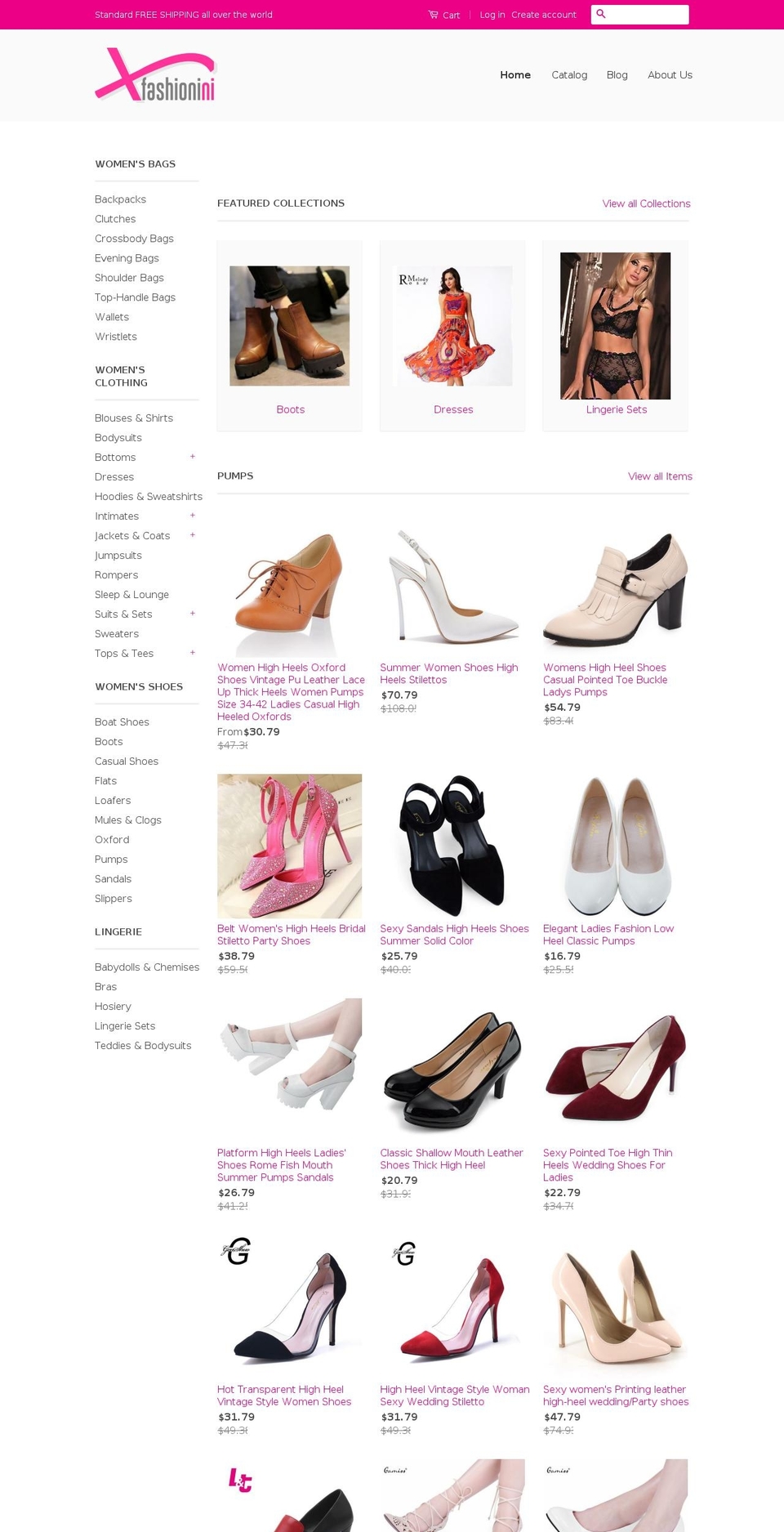 womenfashionini.com shopify website screenshot