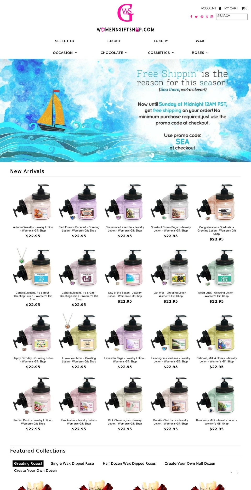 womensgiftshop.com shopify website screenshot