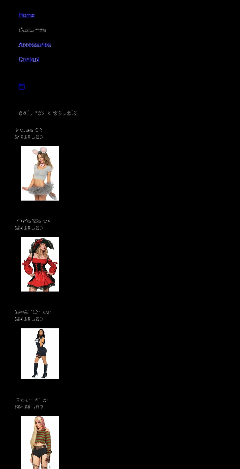 womenshalloweencostumes.com shopify website screenshot
