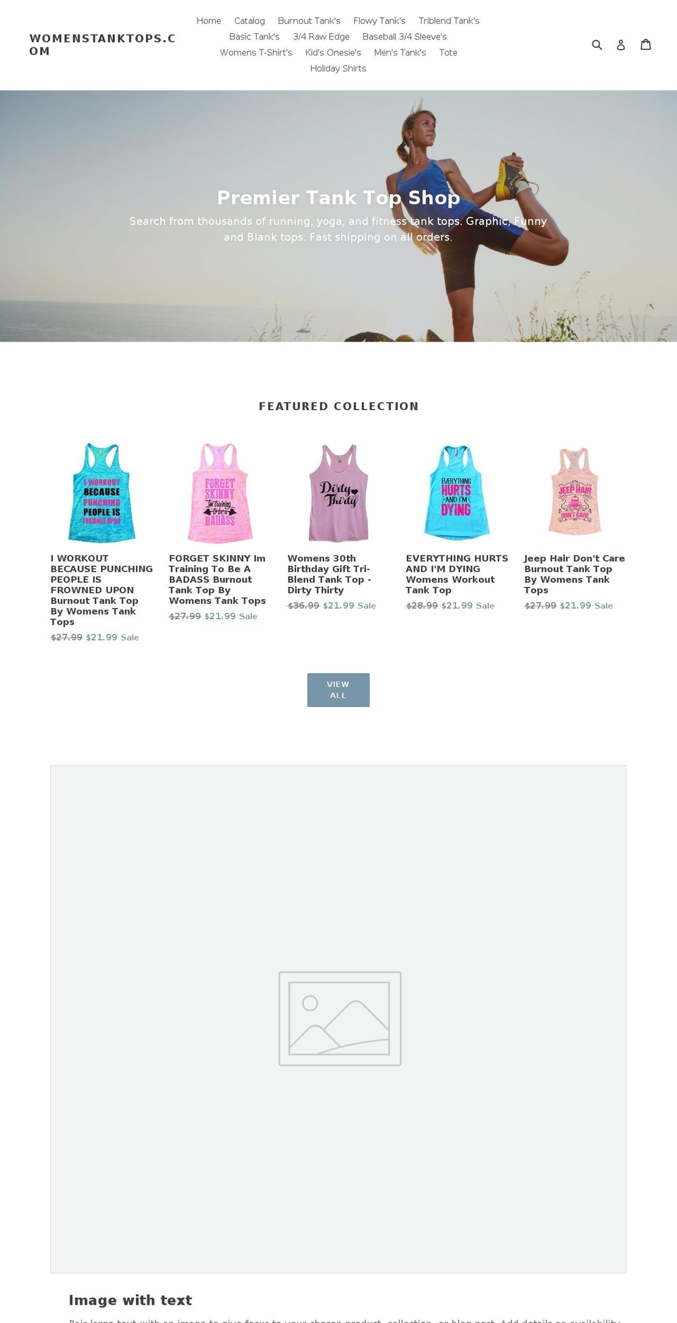 womenstanktops.com shopify website screenshot