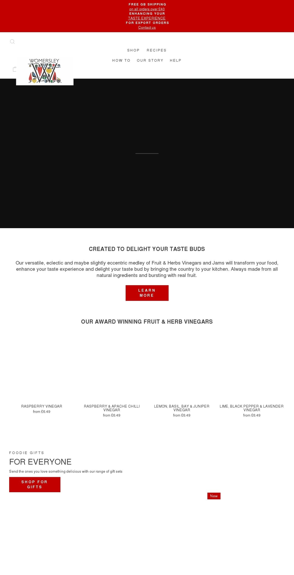 womersleyfoods.com shopify website screenshot