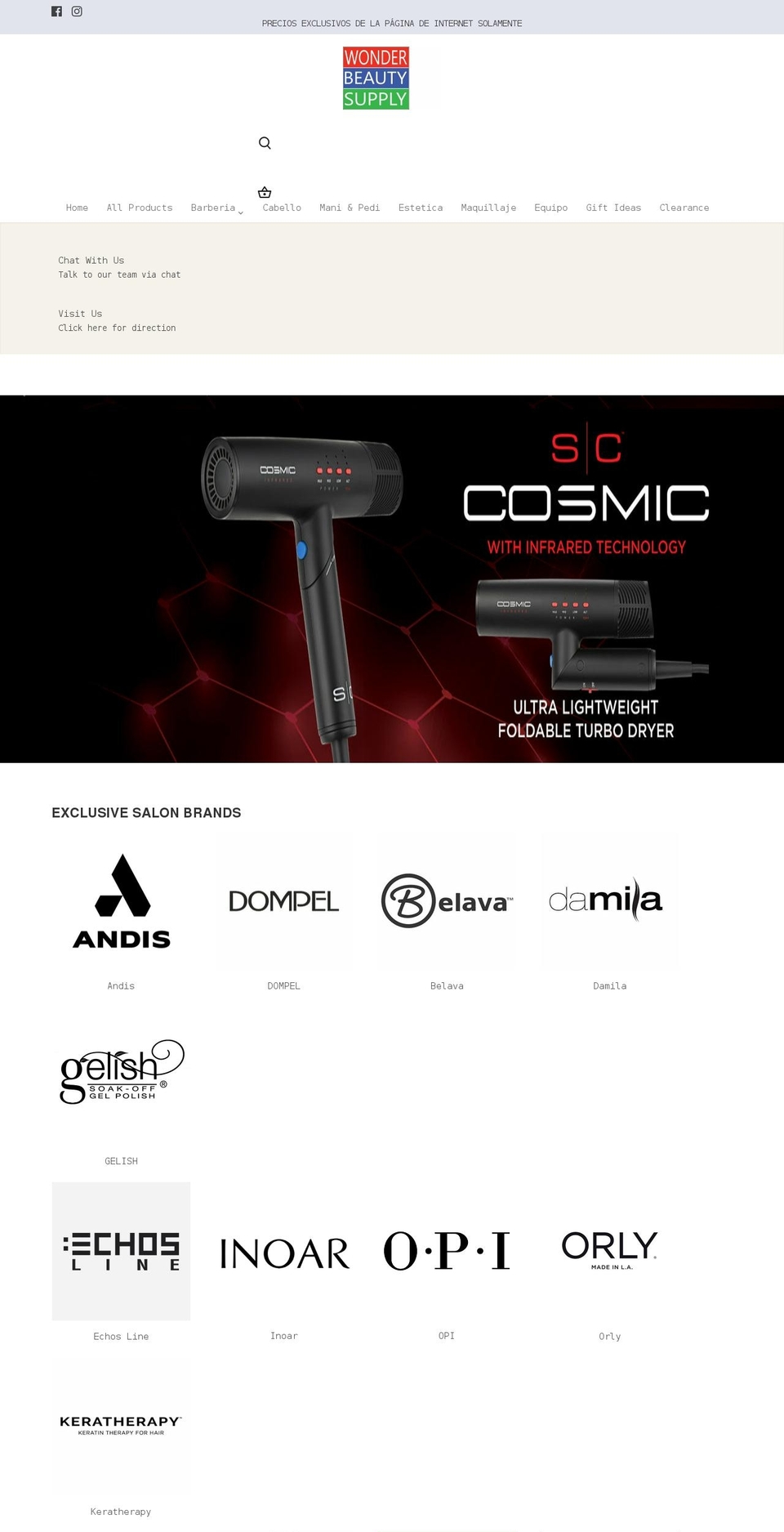 wonderbeautysupply.com shopify website screenshot