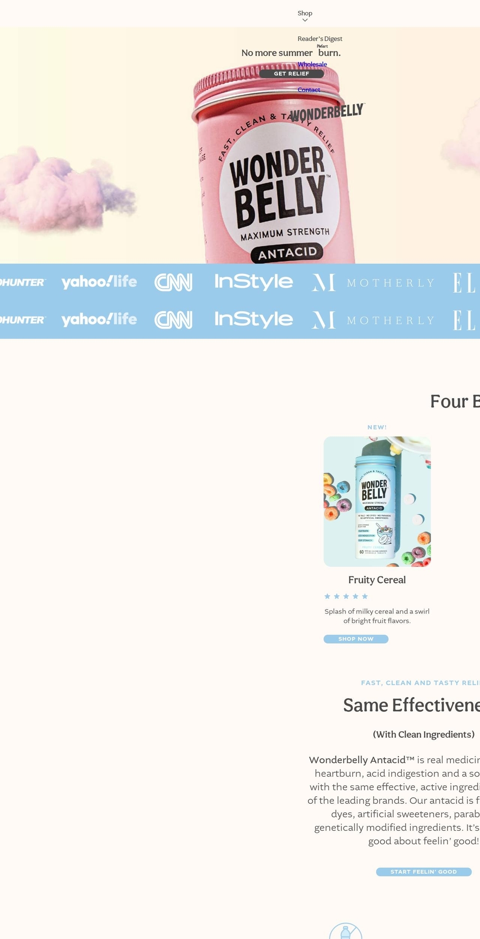 wonderbelly.com shopify website screenshot