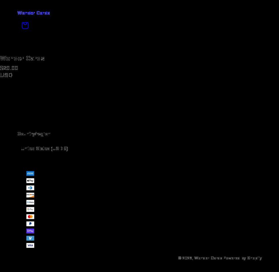 wondercards.us shopify website screenshot