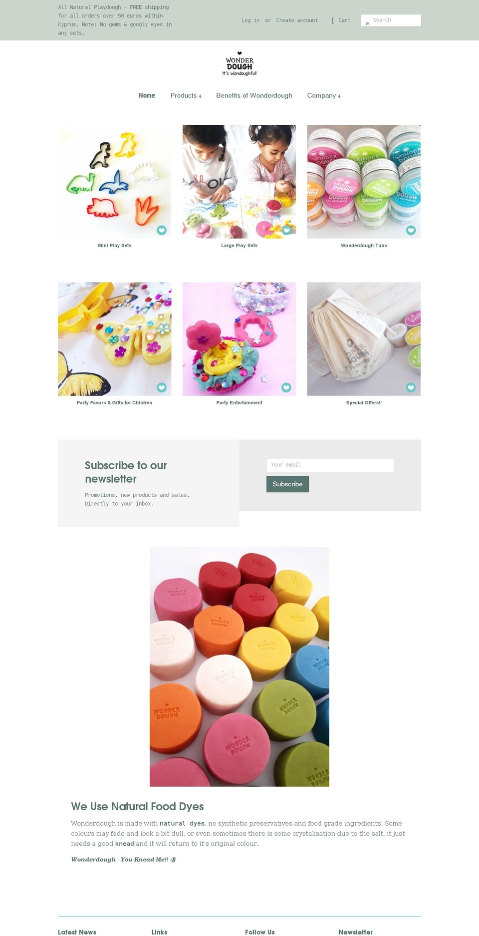 wonderdough.com shopify website screenshot